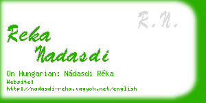 reka nadasdi business card